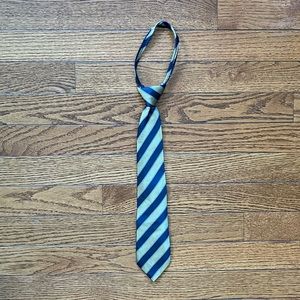 Stagg Boys Gold, Navy, & Blue Striped Adjustable Silk Tie